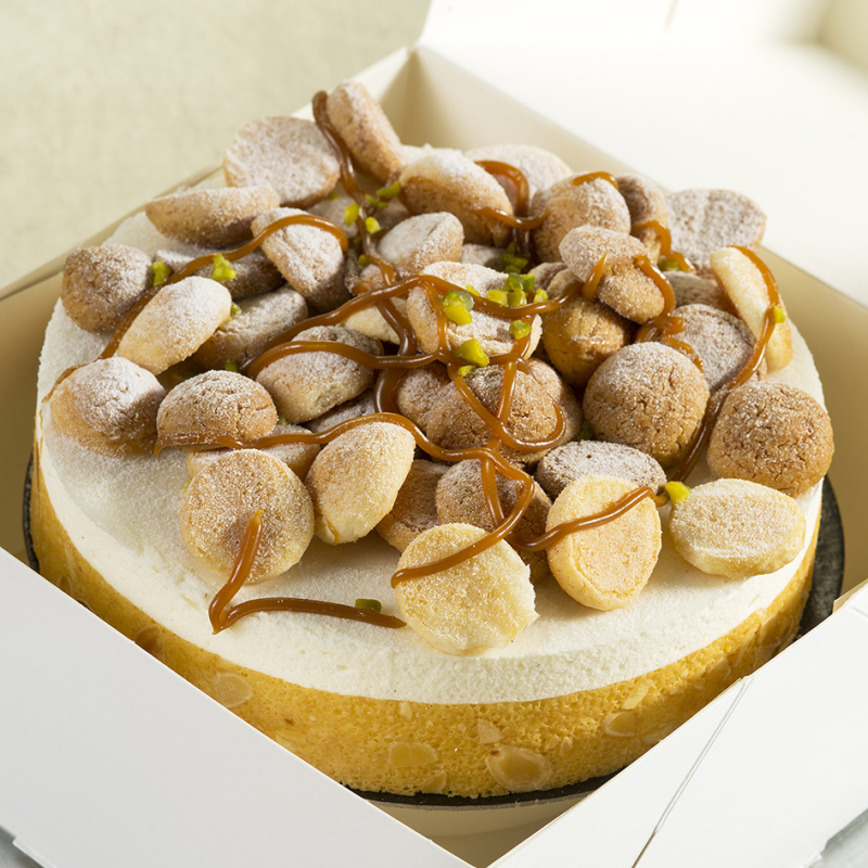 bavarois taart met bitterkoekjes